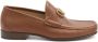 Valentino Garavani Bruin Leren Platte Schoenen VLogo Loafers Brown Heren - Thumbnail 1