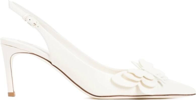 Valentino Garavani Butterfly Ivory Leren Slingback Hakken White Dames