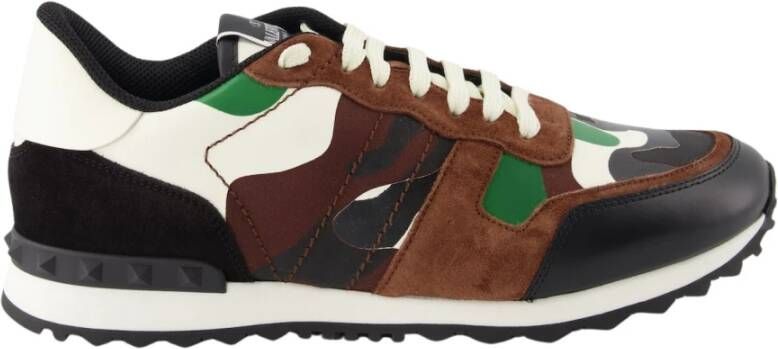 Valentino Garavani Camouflage Rockrunner Sneakers Green Heren