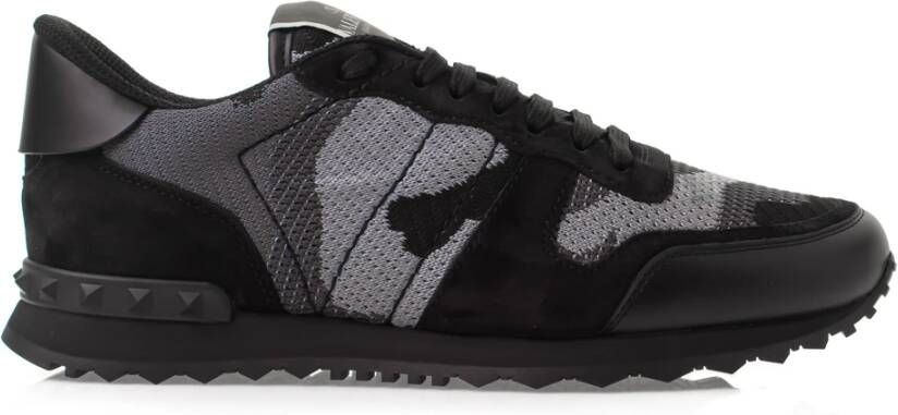 Valentino Garavani Camouflage Rockrunner Sneakers voor Mannen Black Heren