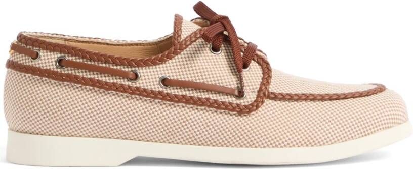 Valentino Garavani Canvas bootschoenen met Vlogo-detail Beige Heren