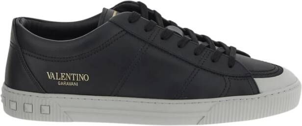 Valentino Garavani Cityplanet Leren Sneaker Black Heren