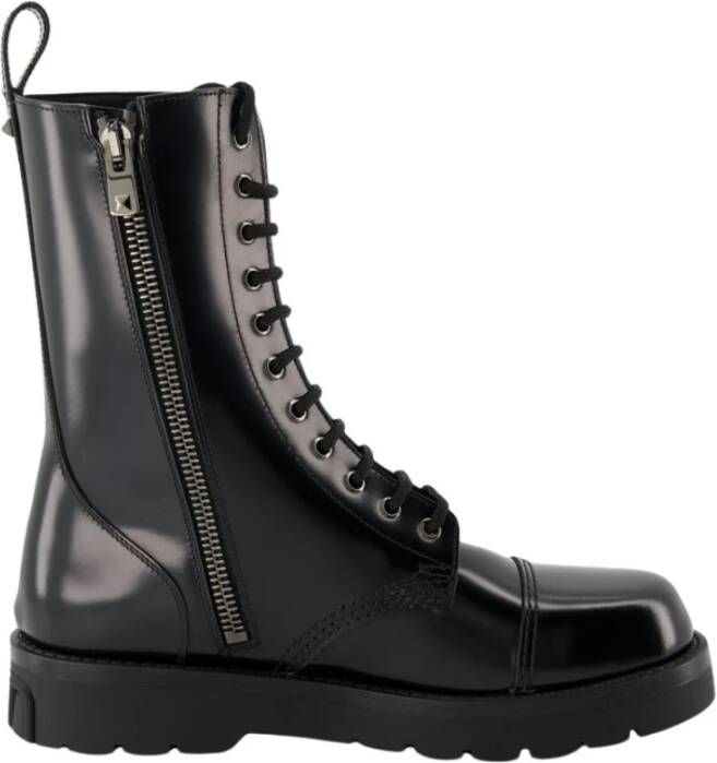 Valentino Garavani Combat Boots met VLogo Design Black Heren