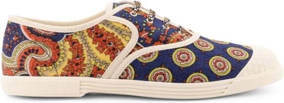 Valentino Garavani Denim stoffen sneakers met Voyage Imaginaire Multicolor Heren