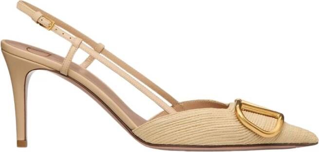 Valentino Garavani Elegant Slingback Pumps Beige Dames