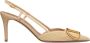 Valentino Garavani Elegant Slingback Pumps Beige Dames - Thumbnail 1