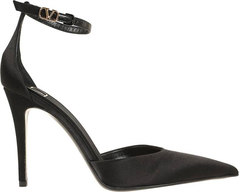 Valentino Garavani Elegante Eveninglam Enkelband Schoenen Black Dames