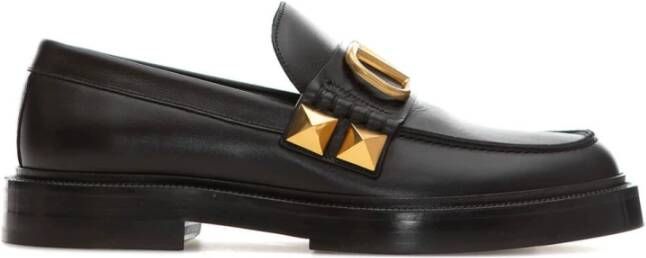 Valentino Garavani Elegante Loafers voor Stijlvolle Outfits Black Heren