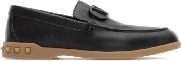 Valentino Garavani Elegante Loafers voor Stijlvolle Outfits Black Heren