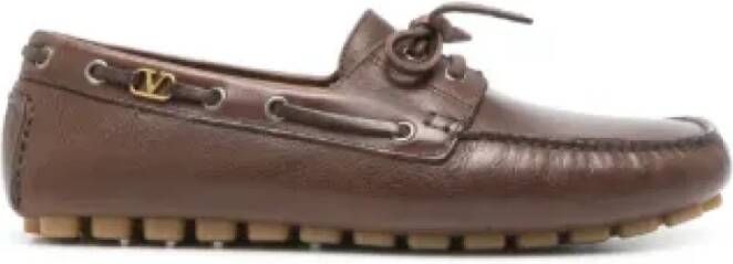 Valentino Garavani Fastaway Bootschoenen Walnootbruin Brown Heren