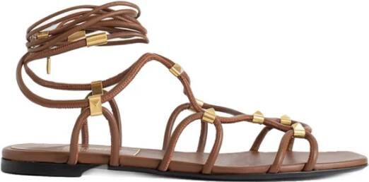 Valentino Garavani Sandalen Lace Up Sandals in bruin