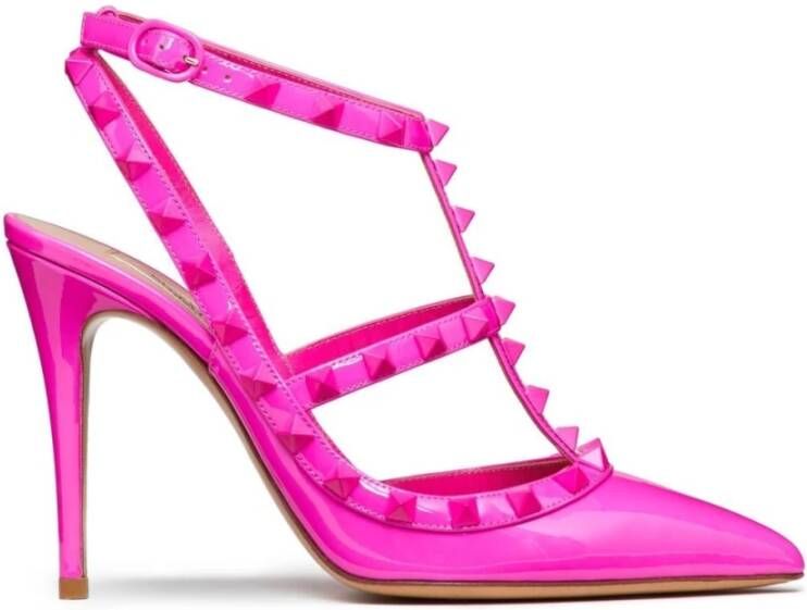 Valentino Garavani Iconische Rockstud Patent Leren Pumps Pink Dames