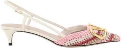 Valentino Garavani Gehaakte Slingback Kitten Heel Pumps Multicolor Dames