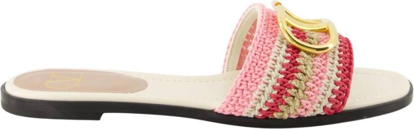 Valentino Garavani Gehaakte VLogo Slippers Lente-Zomer 2025 Pink Dames