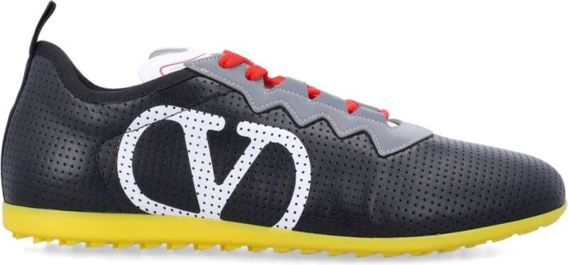 Valentino Garavani Geperforeerde Nappa Sneaker | VLogo Detail Black Heren