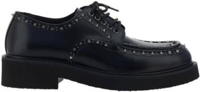 Valentino Garavani Zwarte platte schoenen Elegante stijl Black Heren