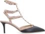 Valentino Garavani Gestudeerde leren slingback hakken Black Dames - Thumbnail 1