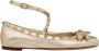 Valentino Garavani Gouden Ballerina Flats Elegant Chic Stijl Yellow Dames - Thumbnail 1