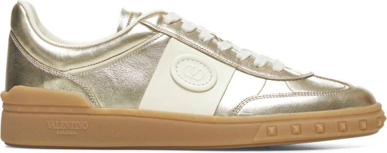 Valentino Garavani Gouden Veterschoenen van Leer Gray Dames