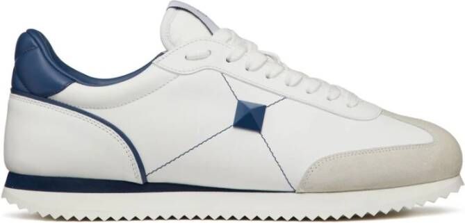 Valentino Garavani Heldere Blauwe Stud Around Sneakers Blue Heren