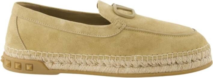 Valentino Garavani Beige Platte Schoenen met VLogo Handtekening Beige Heren