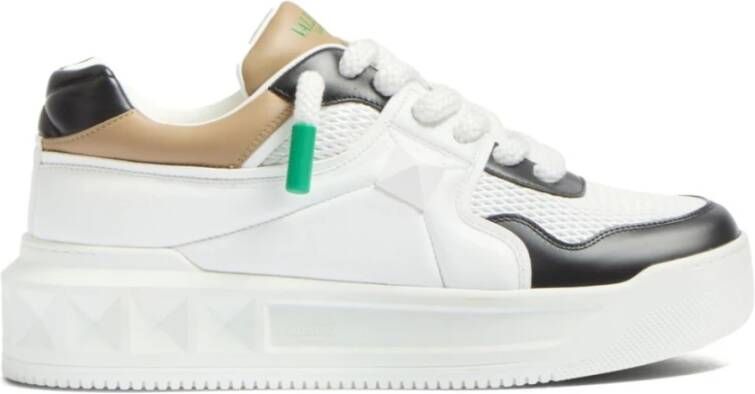 Valentino Garavani Kleur Blok Stud Sneakers White Heren