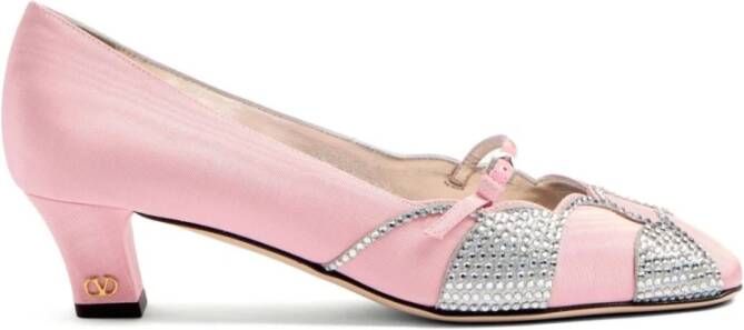 Valentino Garavani Kristal Gesp Roze Hakken Pink Dames