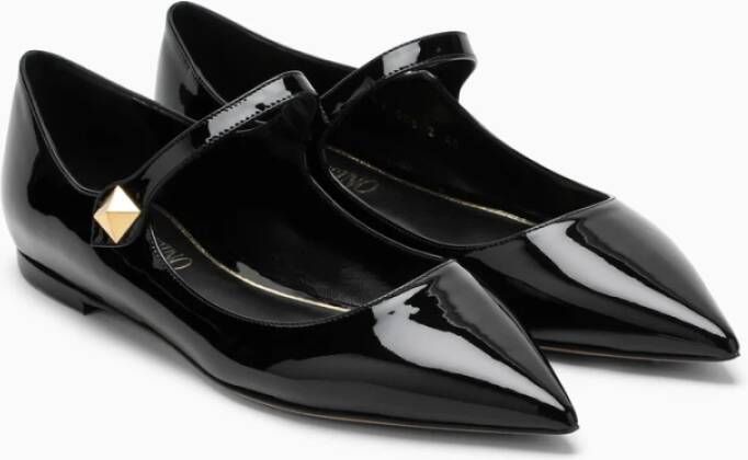 Valentino Garavani Lakleren Ballerina`s Black Dames