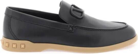 Valentino Garavani Elegante Loafers voor Stijlvolle Outfits Black Heren