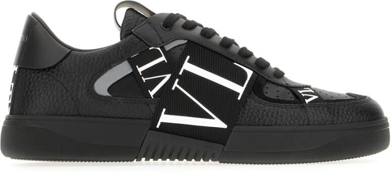 Valentino Garavani Leren Sneakers voor Mannen Black Heren