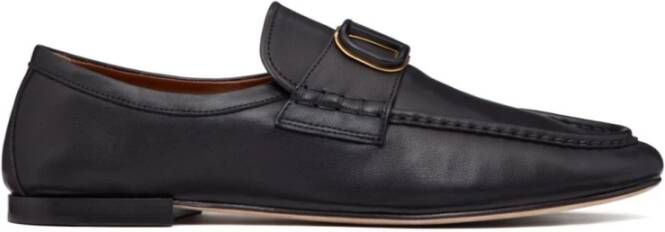 Valentino Garavani VLogo Leren Loafers Black Heren