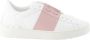 Valentino Garavani Witte Roze Leren Lage Sneakers White Dames - Thumbnail 1