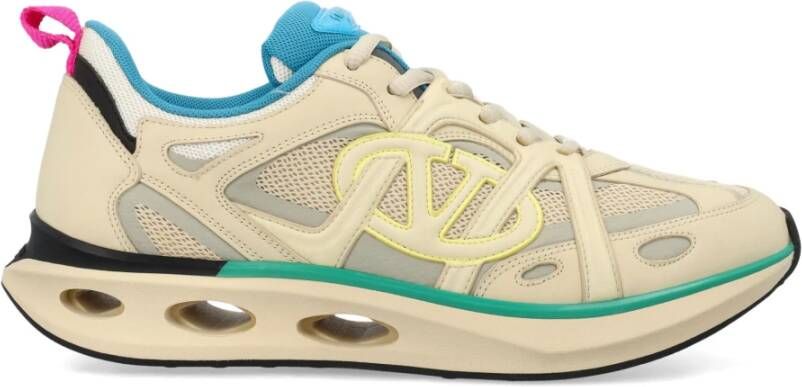 Valentino Garavani Multicolor VLogo Sneakers Beige Heren