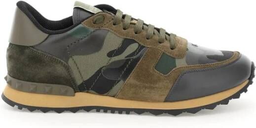 Valentino Garavani Camouflage Rockrunner Sneakers Black Heren