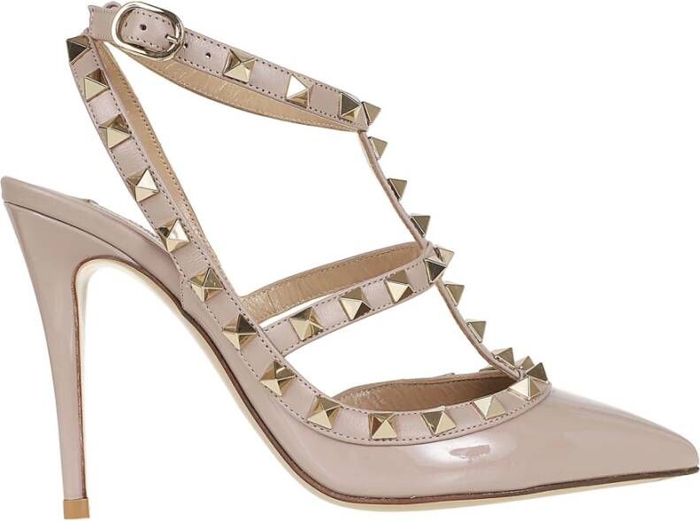 Valentino Garavani Nude Rockstud Lakleren Hakken Beige Dames