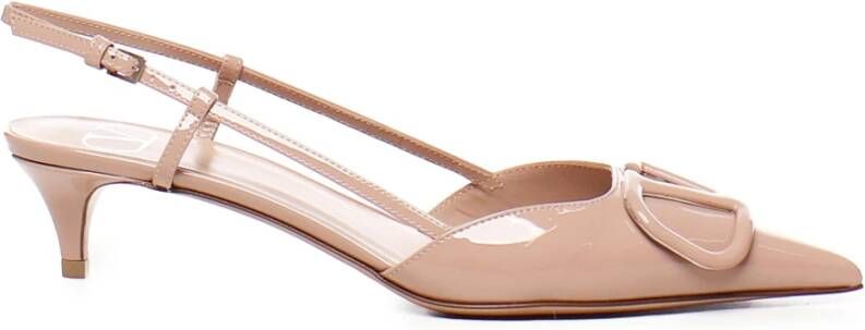 Valentino Garavani Nude VLogo Slingback Pumps Beige Dames