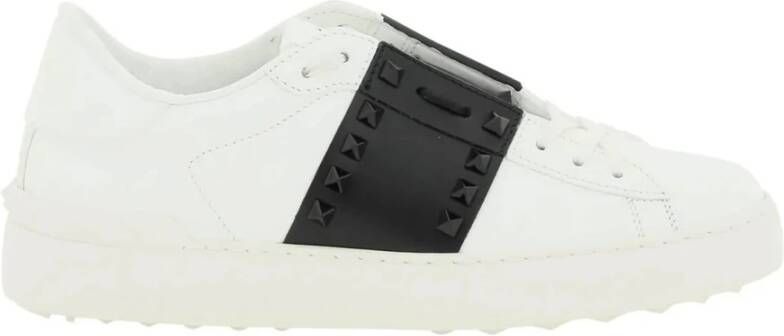 Valentino Garavani Witte Leren Sneakers met Studs White