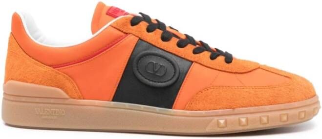 Valentino Garavani Oranje VLogo Sneakers met Rockstud-details Orange Heren