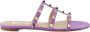 Valentino Garavani Paarse leren Rockstud sandalen Purple Dames - Thumbnail 1