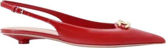 Valentino Garavani Patentleren Slingback met VLogo Handtekening Red Dames