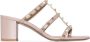 Valentino Garavani Poederroze Rockstud Kooi Sandalen Pink Dames - Thumbnail 1