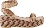 Valentino Garavani Raffia Sleehak Sandalen Rockstud Collectie Pink Dames - Thumbnail 1