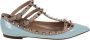 Valentino Garavani Rockstud Ballerina Schoenen in Aqua Blue Dames - Thumbnail 1