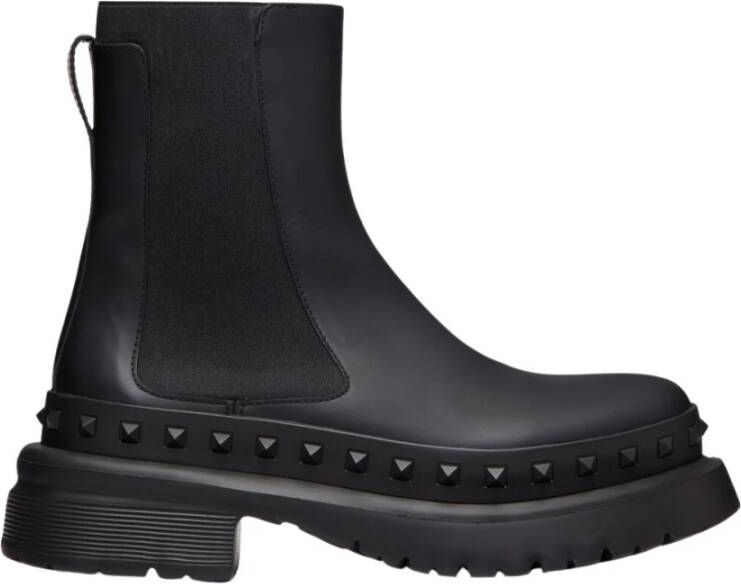 Valentino Garavani Rockstud Beatle Boots Black Heren