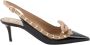 Valentino Garavani Zwarte Patentleren Rockstud Slingback Hakken Black Dames - Thumbnail 5