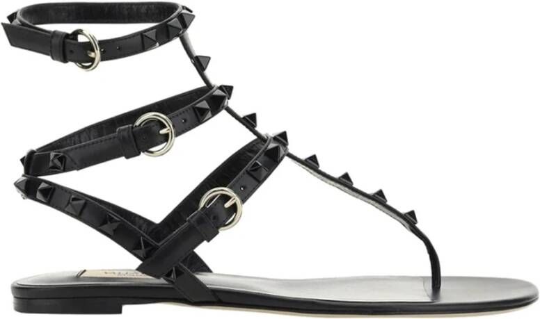 Valentino Garavani Rockstud Flip-Flop Sandalen Black Dames