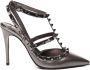 Valentino Garavani Rockstud Gelamineerde leren hakken Antrachite Gray Dames - Thumbnail 1