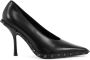 Valentino Garavani Zwarte Leren Hakken met Stud Detail Black Dames - Thumbnail 1