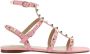 Valentino Garavani Rockstud Leren Sandalen Vrouwen Gouden Studs Pink Dames - Thumbnail 1