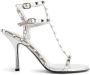 Valentino Garavani Rockstud Leren Sandalen Vrouwen Zilveren Studs Gray Dames - Thumbnail 1